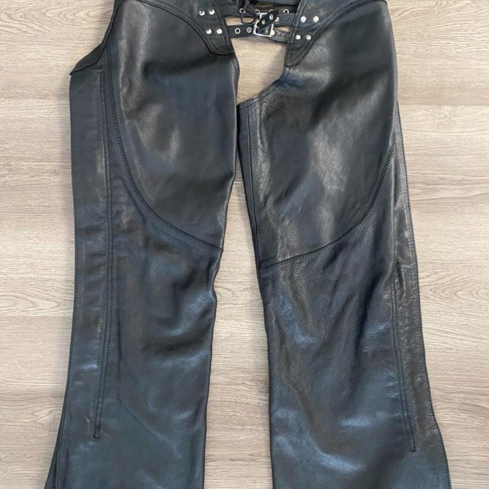 Just Leather Motorcycle Chaps Medium USA Made San Jose CA